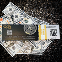 moe money qr code are $100 bill on one side and a add with a qr code on the other 