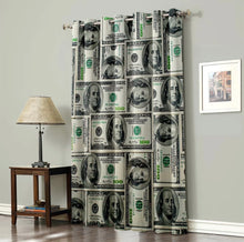Load image into Gallery viewer, Drapes Decor Curtain Panels $100 dollar print
