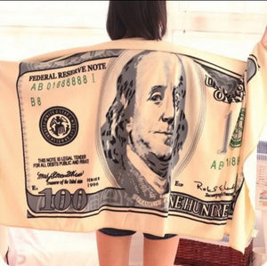 Hundred Dollar bill Beach Towel