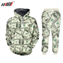 Load image into Gallery viewer, 3D $100 dollar bill print casual wear combinations
