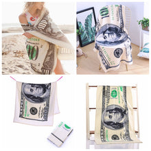 Load image into Gallery viewer, Hundred Dollar bill Beach Towel
