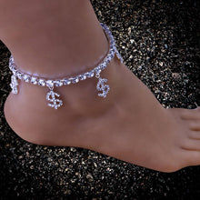 Load image into Gallery viewer, Delicate Dollar Sign Anklet Lets You Keep It Classy While Chasing the bag
