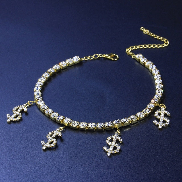 Delicate Dollar Sign Anklet Lets You Keep It Classy While Chasing the bag